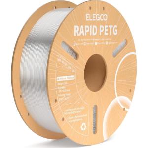image:imageELEGOO Rapid PETG Filament 175mm Bundle 4KG High Speed 600mms 3D Printer Filament Accuracy  002 mm 1kg Cardboard Spool22lbs Fits for Most FDM 3D Printers BlackWhiteBeigeBrown1kg Transparent