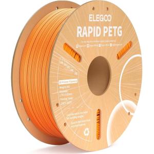 image:imageELEGOO Rapid PETG Filament 175mm Bundle 4KG High Speed 600mms 3D Printer Filament Accuracy  002 mm 1kg Cardboard Spool22lbs Fits for Most FDM 3D Printers BlackWhiteBeigeBrown1kg Orange