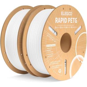 image:imageELEGOO Rapid PETG Filament 175mm Bundle 4KG High Speed 600mms 3D Printer Filament Accuracy  002 mm 1kg Cardboard Spool22lbs Fits for Most FDM 3D Printers BlackWhiteBeigeBrown21kg White