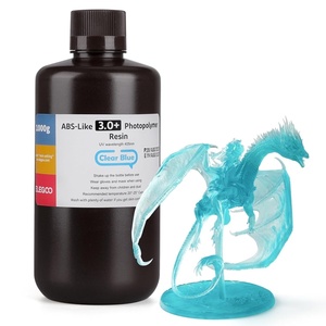 image:imageELEGOO ABSLike Resin 30 Upgraded 3D Printer Photopolymer Resin Higher HeatResistance Fast Curing High Precision NonBrittle Smoky Black 1000gClear Blue