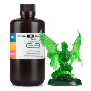 image:imageELEGOO ABSLike Resin 30 Upgraded 3D Printer Photopolymer Resin Higher HeatResistance Fast Curing High Precision NonBrittle Smoky Black 1000gClear Green