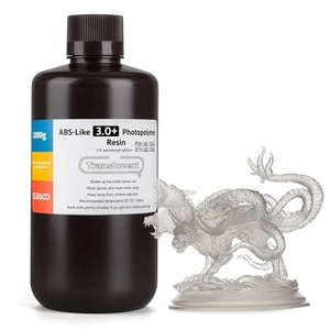 image:imageELEGOO ABSLike Resin 30 Upgraded 3D Printer Photopolymer Resin Higher HeatResistance Fast Curing High Precision NonBrittle Smoky Black 1000gTranslucent