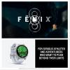 imageGarmin fnix E  47 mm AMOLED Premium Multisport GPS Smartwatch LongLasting Battery Life Stainless Steel with Black BandSilver with Whitestone Band