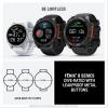 imageGarmin fnix E  47 mm AMOLED Premium Multisport GPS Smartwatch LongLasting Battery Life Stainless Steel with Black BandSilver with Whitestone Band