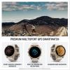 imageGarmin fnix E  47 mm AMOLED Premium Multisport GPS Smartwatch LongLasting Battery Life Stainless Steel with Black BandSoft Gold with Dark Sandstone Band