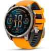 imageGarmin fnix E  47 mm AMOLED Premium Multisport GPS Smartwatch LongLasting Battery Life Stainless Steel with Black BandTitanium with OrangeGraphite Band