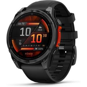 imageGarmin fnix E  47 mm AMOLED Premium Multisport GPS Smartwatch LongLasting Battery Life Stainless Steel with Black BandSlate Gray with Black Band