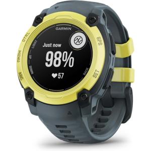 imageGarmin Instinct 3 45mm AMOLED Display Rugged Outdoor GPS Smartwatch MetalReinforced Bezel Builtin Flashlight Up to 18 Days of Battery Life BlackElectric LimeTwilight