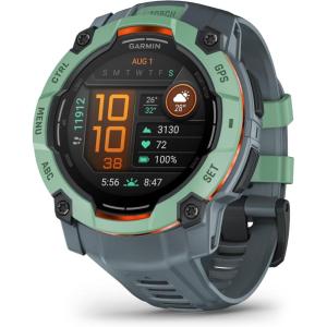 imageGarmin Instinct 3 45mm AMOLED Display Rugged Outdoor GPS Smartwatch MetalReinforced Bezel Builtin Flashlight Up to 18 Days of Battery Life BlackNeo TropicTwilight