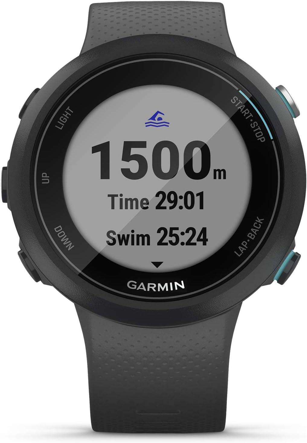 imageGarmin Swim 2 GPS Swimming Smartwatch for Pool and Open Water Underwater Heart Rate Records Distance Pace Stroke Count and Type Slate GraySlate Gray