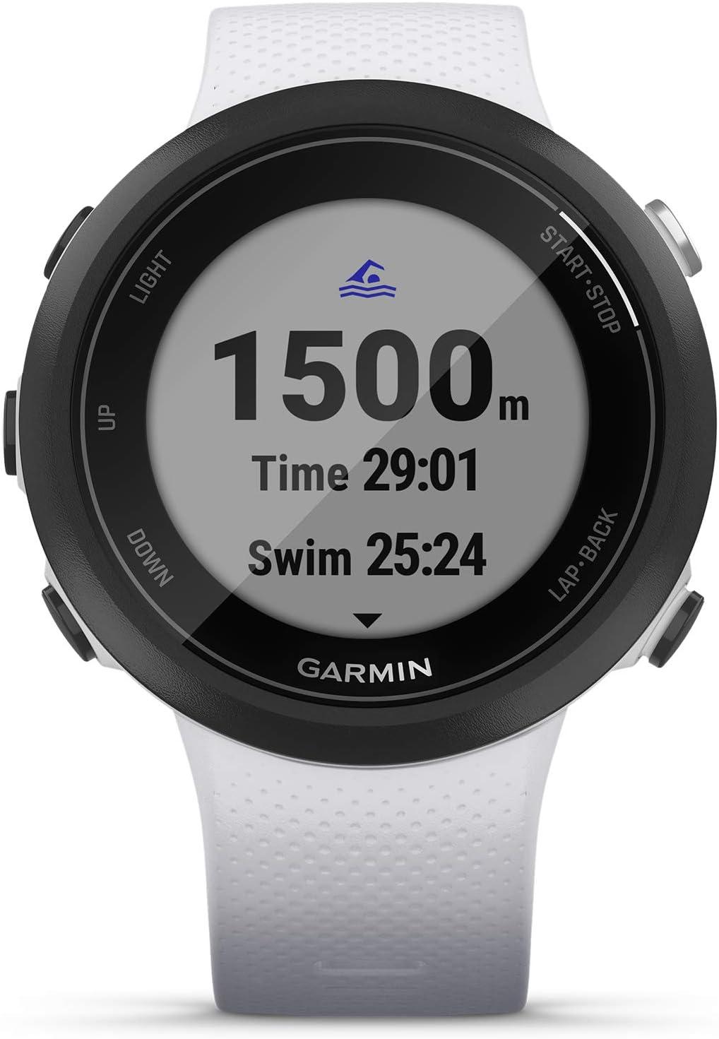 imageGarmin Swim 2 GPS Swimming Smartwatch for Pool and Open Water Underwater Heart Rate Records Distance Pace Stroke Count and Type Slate GrayWhite