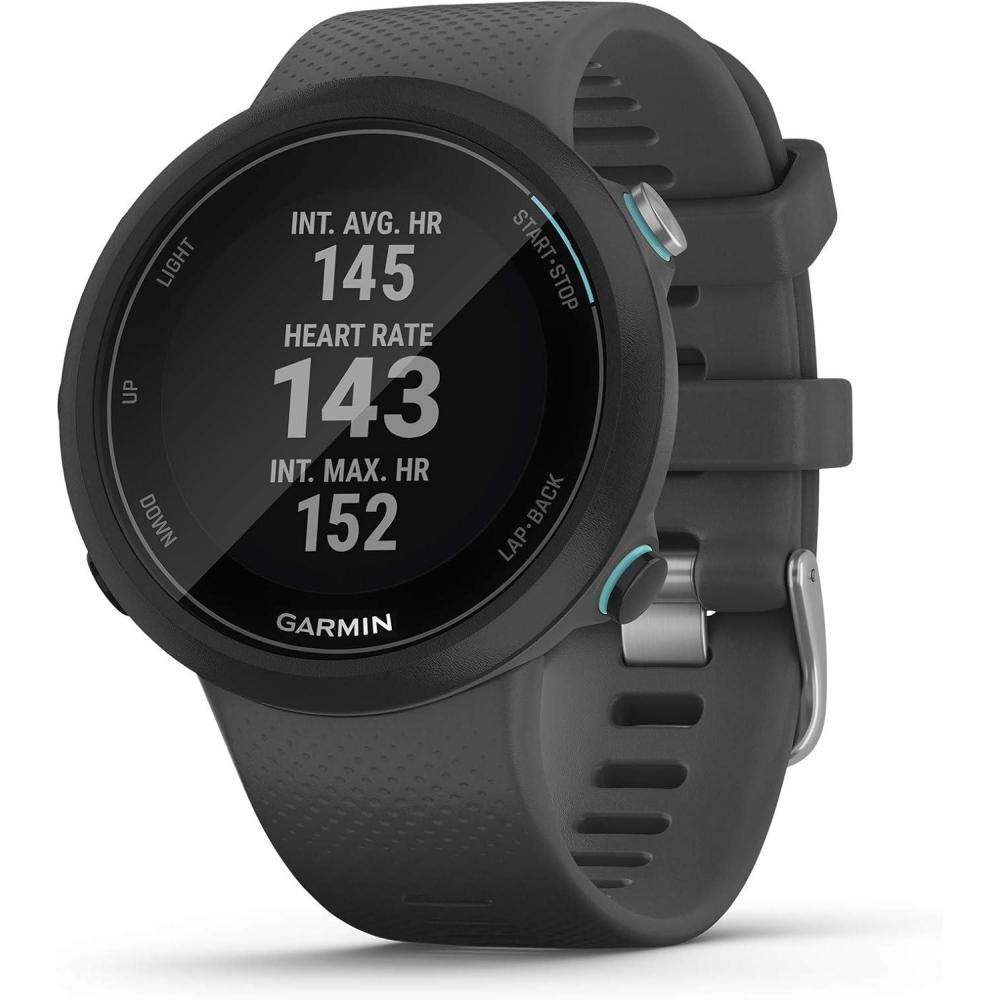 imageGarmin Swim 2 GPS Swimming Smartwatch for Pool and Open Water Underwater Heart Rate Records Distance Pace Stroke Count and Type Slate GraySlate Gray