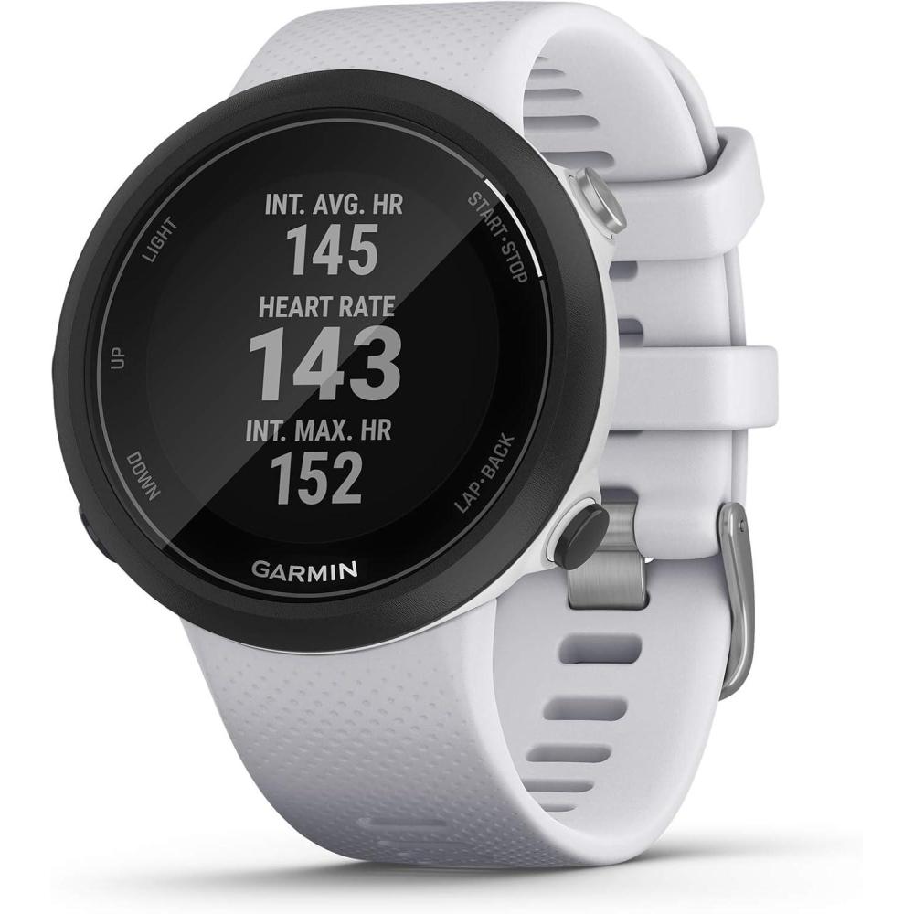 imageGarmin Swim 2 GPS Swimming Smartwatch for Pool and Open Water Underwater Heart Rate Records Distance Pace Stroke Count and Type Slate GrayWhite