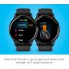 imageGarmin Venu 3 Silver Stainless Steel Bezel 14Inch AMOLED Touchscreen Display Smart Watch with 45mm Whitestone Case and Silicone BandBlack