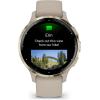 imageGarmin Venu 3 Silver Stainless Steel Bezel 14Inch AMOLED Touchscreen Display Smart Watch with 45mm Whitestone Case and Silicone BandFrench Gray