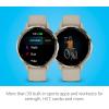 imageGarmin Venu 3 Silver Stainless Steel Bezel 14Inch AMOLED Touchscreen Display Smart Watch with 45mm Whitestone Case and Silicone BandFrench Gray