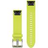 imageGarmin QuickFit 22 Watch Band  Jacquardweave Nylon Strap  Heathered BlackAmp Yellow Silicone