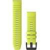 imageGarmin QuickFit 22 Watch Band  Jacquardweave Nylon Strap  Heathered BlackAmp Yellow Silicone