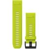 imageGarmin QuickFit 22 Watch Band  Jacquardweave Nylon Strap  Heathered BlackAmp Yellow Silicone