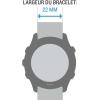 imageGarmin QuickFit 22 Watch Band  Jacquardweave Nylon Strap  Heathered BlackChestnut Leather