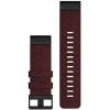 imageGarmin QuickFit 22 Watch Band  Jacquardweave Nylon Strap  Heathered BlackHeathered Red Nylon