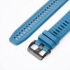 imageGarmin QuickFit 22 Watch Band  Jacquardweave Nylon Strap  Heathered BlackLakeside Blue Silicone