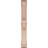 imageGarmin QuickFit 22 Watch Band  Jacquardweave Nylon Strap  Heathered BlackRose Goldtone Stainless Steel