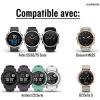 imageGarmin QuickFit 22 Watch Band  Jacquardweave Nylon Strap  Heathered BlackShale Gray Suede Leather