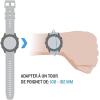 imageGarmin QuickFit 22 Watch Band  Jacquardweave Nylon Strap  Heathered BlackShale Gray Suede Leather