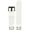 imageGarmin QuickFit 22 Watch Band  Jacquardweave Nylon Strap  Heathered BlackWhite Silicone with Black Hardware
