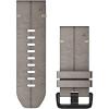 imageGarmin QuickFit 22 Watch Band  Jacquardweave Nylon Strap  Heathered BlackShale Gray Suede Leather