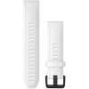 imageGarmin QuickFit 22 Watch Band  Jacquardweave Nylon Strap  Heathered BlackWhite Silicone with Black Hardware