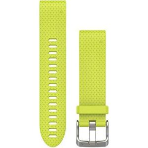 imageGarmin QuickFit 22 Watch Band  Jacquardweave Nylon Strap  Heathered BlackAmp Yellow Silicone