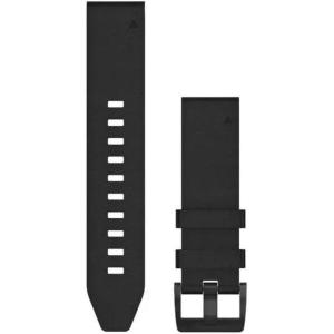 imageGarmin QuickFit 22 Watch Band  Jacquardweave Nylon Strap  Heathered BlackBlack Leather