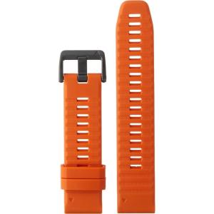 imageGarmin QuickFit 22 Watch Band  Jacquardweave Nylon Strap  Heathered BlackEmber Orange Silicone