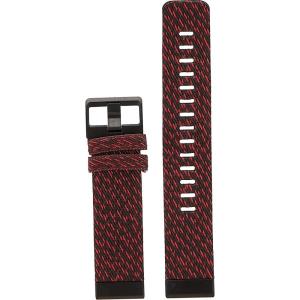 imageGarmin QuickFit 22 Watch Band  Jacquardweave Nylon Strap  Heathered BlackHeathered Red Nylon