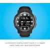imageGarmin Instinct Crossover Solar Rugged Hybrid Smartwatch with Solar Charging Capabilities Analog Hands and Digital Display Graphite AdjustableBlack