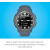 imageGarmin Instinct Crossover Solar Rugged Hybrid Smartwatch with Solar Charging Capabilities Analog Hands and Digital Display Graphite AdjustableBlue Granite