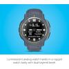 imageGarmin Instinct Crossover Solar Rugged Hybrid Smartwatch with Solar Charging Capabilities Analog Hands and Digital Display Graphite AdjustableBlue Granite