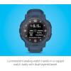 imageGarmin Instinct Crossover Solar Rugged Hybrid Smartwatch with Solar Charging Capabilities Analog Hands and Digital Display Graphite AdjustableTidal Blue