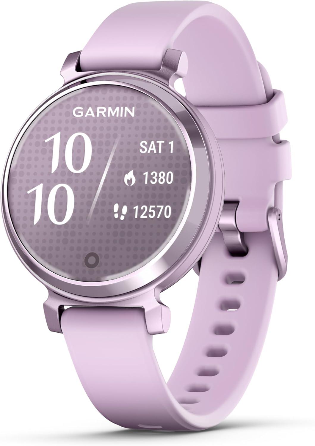 imageGarmin Lily 2 Small and Stylish Smartwatch Hidden Display Patterned Lens Up to 5 Days Battery Life CoconutLilac