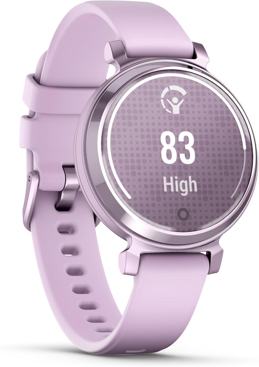 imageGarmin Lily 2 Small and Stylish Smartwatch Hidden Display Patterned Lens Up to 5 Days Battery Life CoconutLilac