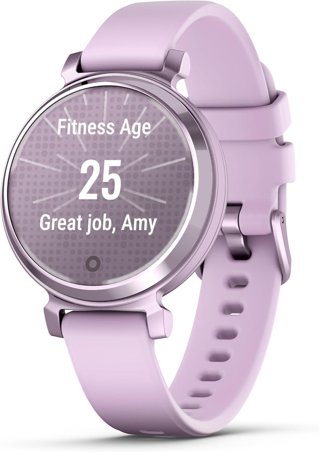 imageGarmin Lily 2 Small and Stylish Smartwatch Hidden Display Patterned Lens Up to 5 Days Battery Life CoconutLilac