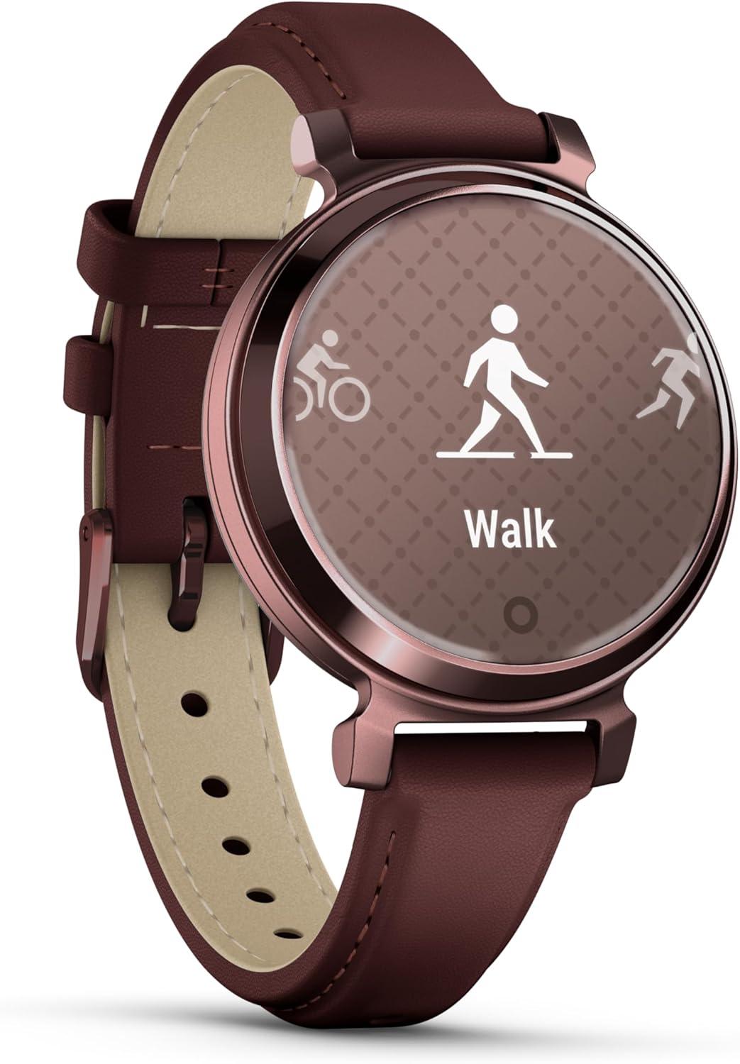 imageGarmin Lily 2 Small and Stylish Smartwatch Hidden Display Patterned Lens Up to 5 Days Battery Life CoconutMulberry