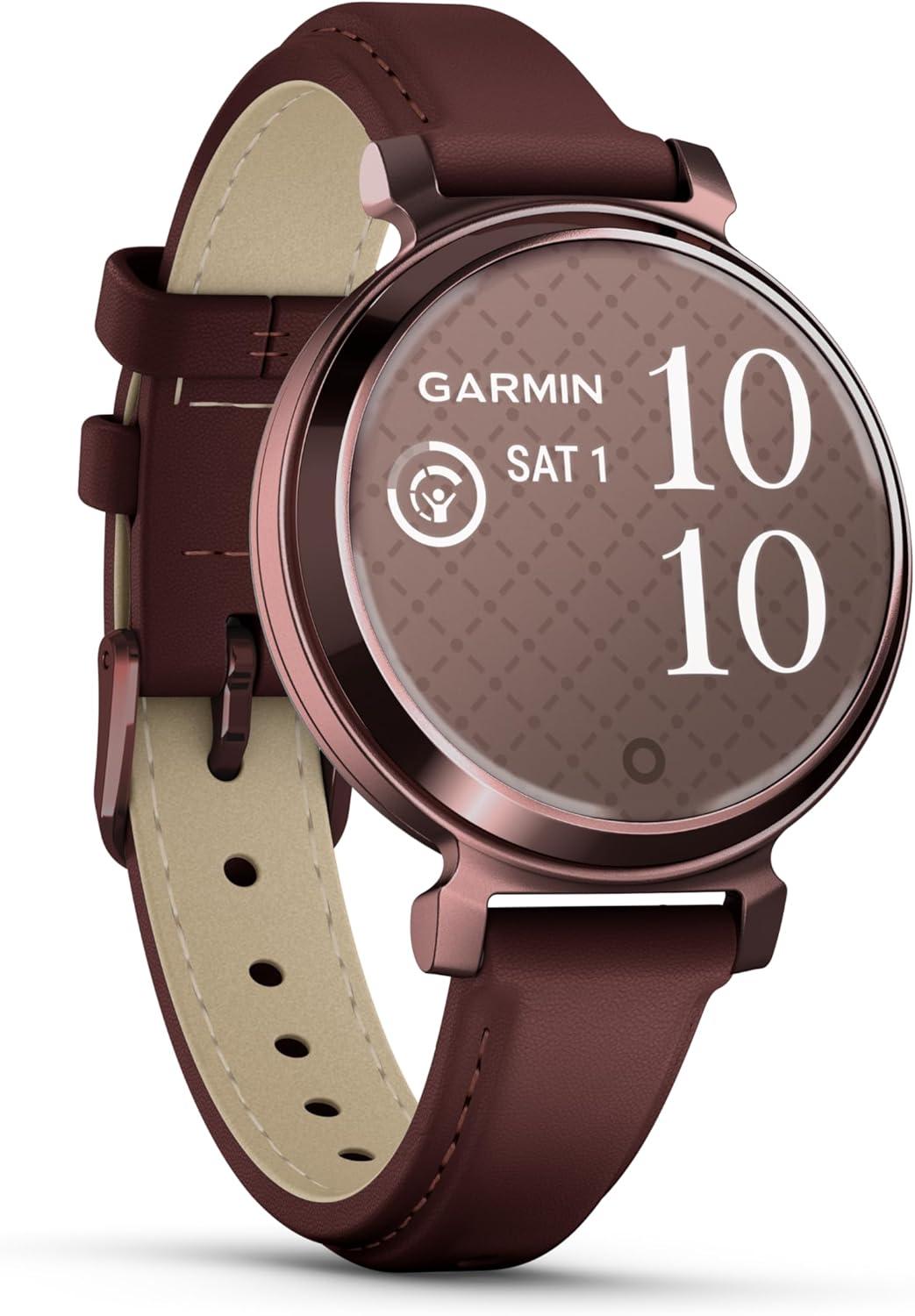 imageGarmin Lily 2 Small and Stylish Smartwatch Hidden Display Patterned Lens Up to 5 Days Battery Life CoconutMulberry