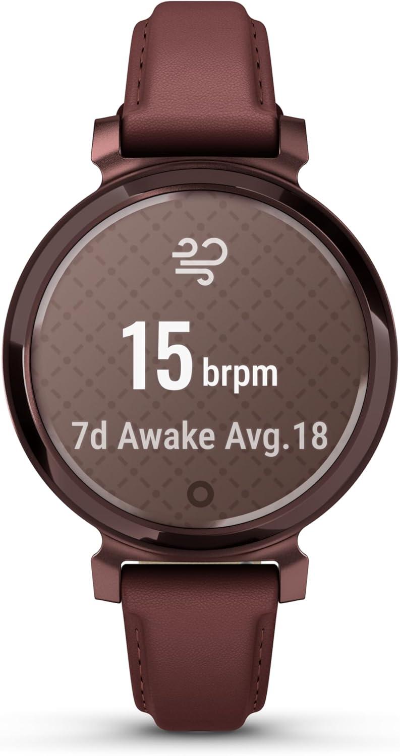 imageGarmin Lily 2 Small and Stylish Smartwatch Hidden Display Patterned Lens Up to 5 Days Battery Life CoconutMulberry