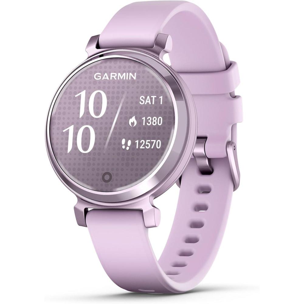 imageGarmin Lily 2 Small and Stylish Smartwatch Hidden Display Patterned Lens Up to 5 Days Battery Life CoconutLilac
