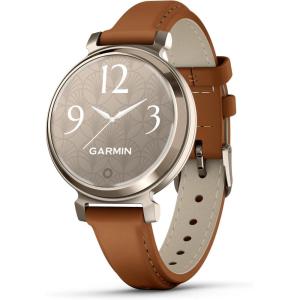 imageGarmin Lily 2 Small and Stylish Smartwatch Hidden Display Patterned Lens Up to 5 Days Battery Life CoconutTan
