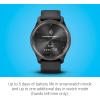 imageGarmin vvomove Trend Stylish Hybrid Smartwatch LongLasting Battery Life Dynamic Watch Hands and Touchscreen Display BlackBlack