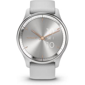 imageGarmin vvomove Trend Stylish Hybrid Smartwatch LongLasting Battery Life Dynamic Watch Hands and Touchscreen Display BlackMist Gray